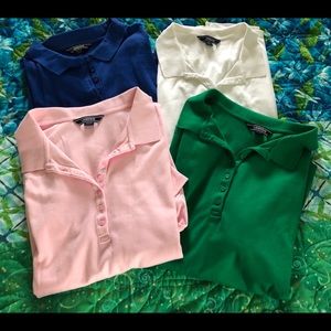 Lot of 4 women’s Lands End polo shirts